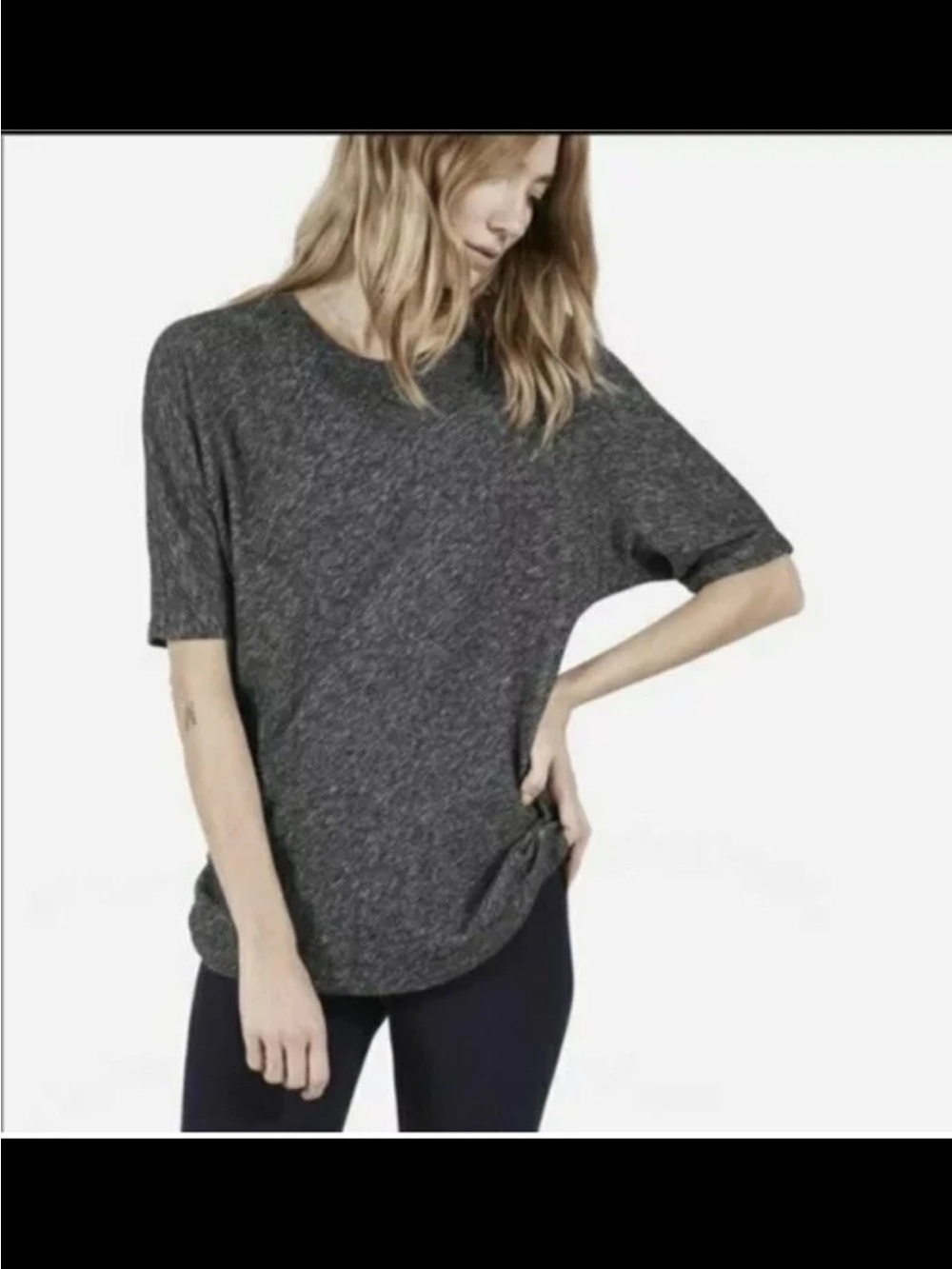 Everlane Heathered Gray Crew Top
